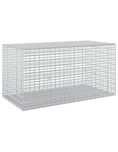 Gabione con filo da 3,5 mm e rete da 5x2,5 cm 100x50x50 cm