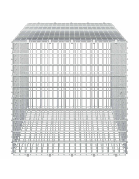 Gabione con filo da 3,5 mm e rete da 5x2,5 cm 100x50x50 cm