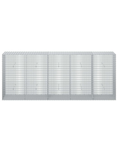 Gabione con filo da 3,5 mm e rete da 5x2,5 cm 250x50x100 cm