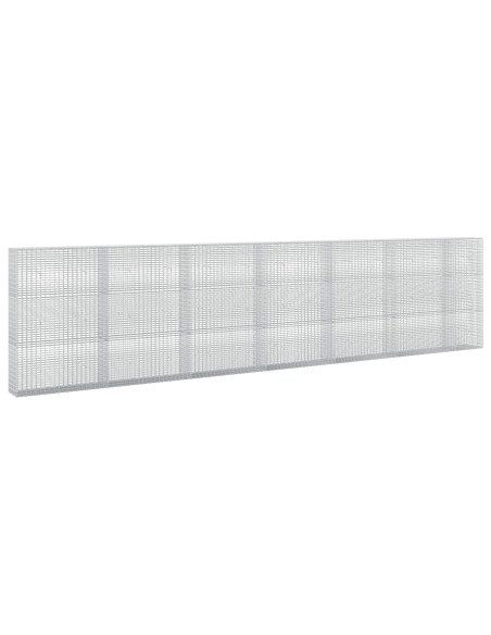Gabione con Filo da 5 mm e Rete da 5x2,5 cm 650x30x150 cm
