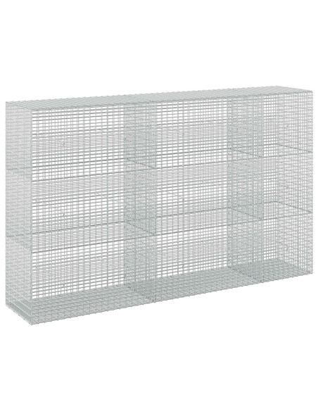 Gabione con Filo da 5 mm e Rete da 5x2,5 cm 250x50x150 cm