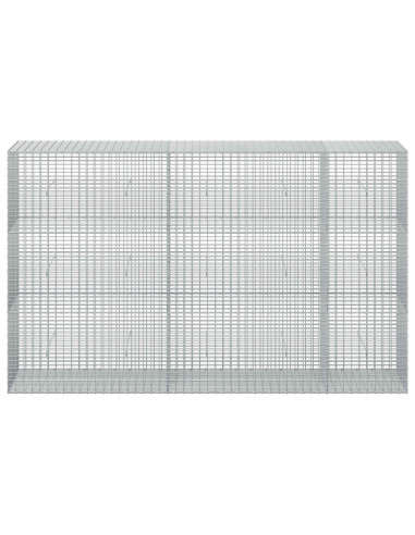 Gabione con Filo da 5 mm e Rete da 5x2,5 cm 250x50x150 cm