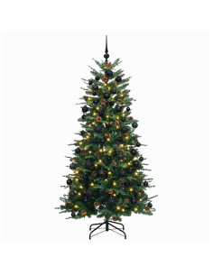 Albero di Natale artificiale con palline 240 cm 300 LED 2