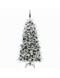 Albero di Natale artificiale con palline 240 cm 300 LED 2