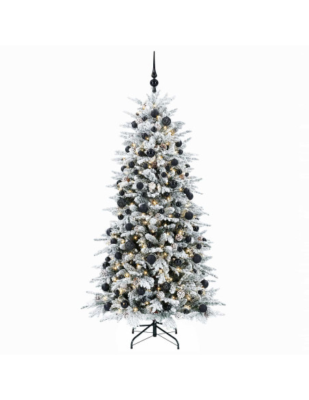 Albero di Natale artificiale con palline 240 cm 300 LED