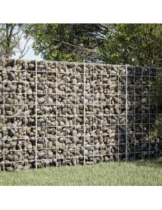 Gabione con filo da 5 mm e rete 10x10 cm 150x30x100 cm