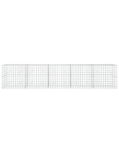 Gabione con filo da 5 mm e rete 10x10 cm 500x30x100 cm
