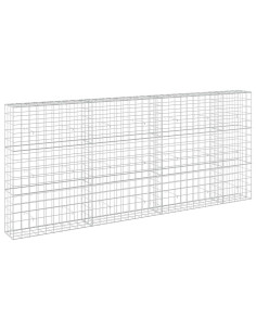 Gabione con filo da 5 mm e rete 10x10 cm 350x30x150 cm 2