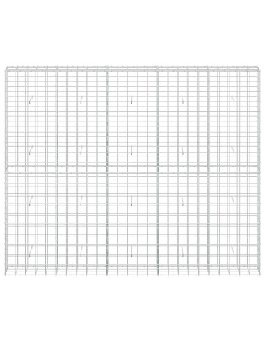 Gabione con filo da 5 mm e rete 10x10 cm 250x30x200 cm