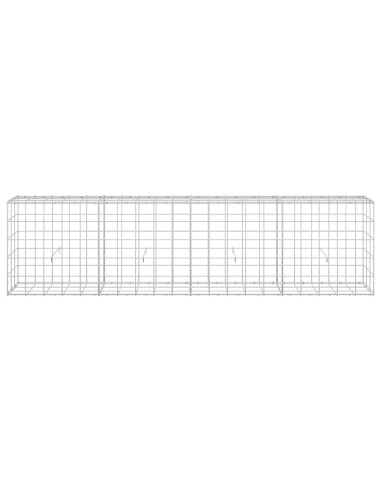 Gabione con filo da 5 mm e rete 10x10 cm 200x30x50 cm