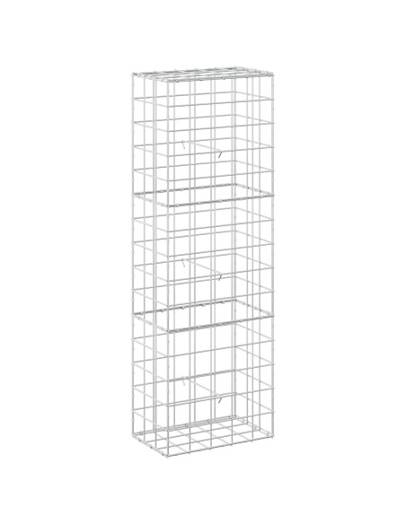 Gabione con filo da 5 mm e rete 10x10 cm 50x30x150 cm