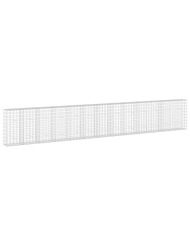 Gabione con filo da 5 mm e rete 10x10 cm 650x30x100 cm