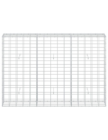 Gabione con filo da 5 mm e rete 10x10 cm 150x30x100 cm