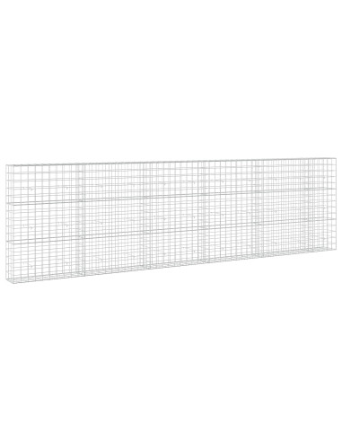 Gabione con filo da 5 mm e rete 10x10 cm 550x30x150 cm