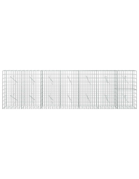 Gabione con Filo da 3,5 mm e Rete da 5x10 cm 350x10x100 cm