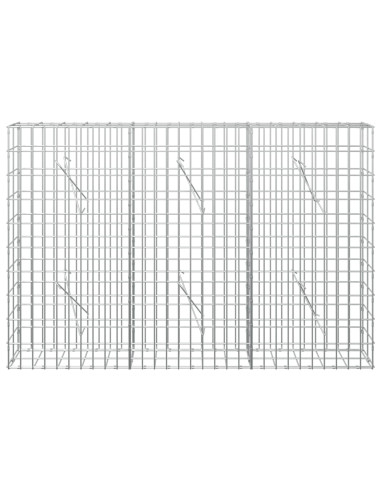 Gabione con Filo da 3,5 mm e Rete da 5x10 cm 150x10x100 cm