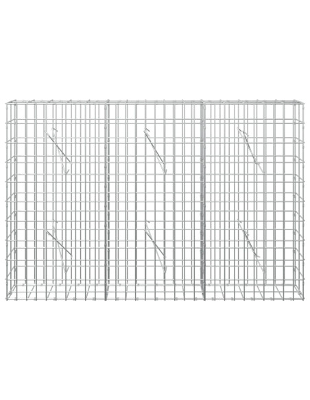 Gabione con Filo da 3,5 mm e Rete da 5x10 cm 150x10x100 cm