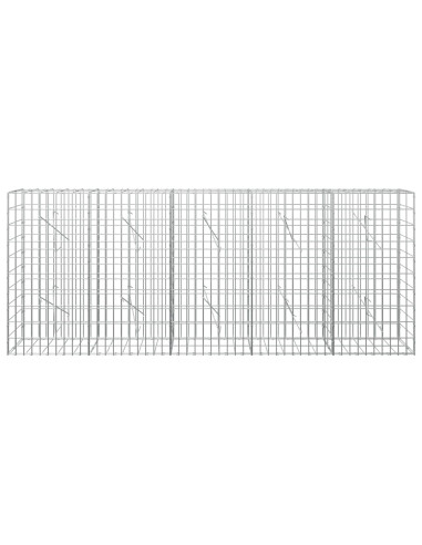 Gabione con Filo da 3,5 mm e Rete da 5x10 cm 250x10x100 cm