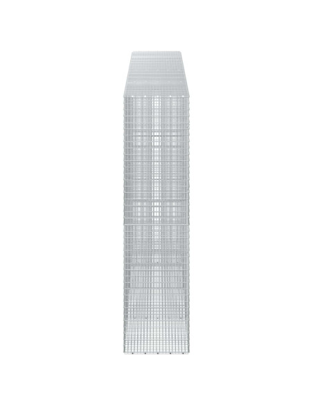 Gabione con filo da 3,5 mm e rete da 5x2,5 cm 400x50x200 cm