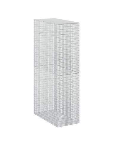 Gabione con filo da 3,5 mm e rete da 5x2,5 cm 50x100x200 cm