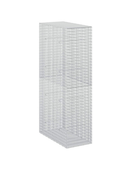 Gabione con filo da 3,5 mm e rete da 5x2,5 cm 50x100x200 cm