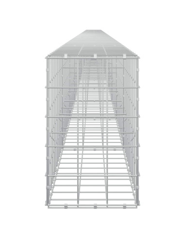 Gabione con filo da 5 mm e rete 10x10 cm 1100x30x50 cm