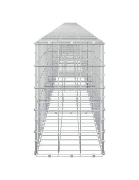 Gabione con filo da 5 mm e rete 10x10 cm 1100x30x50 cm