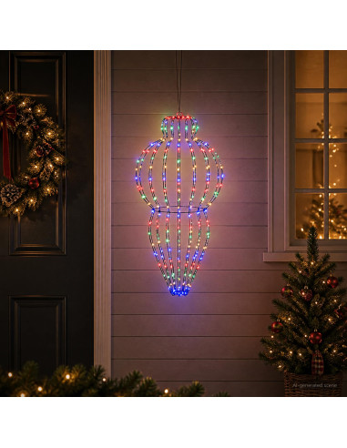 Luce a punta di Natale 320 LED Multicolore Diam. 40 x 75 cm