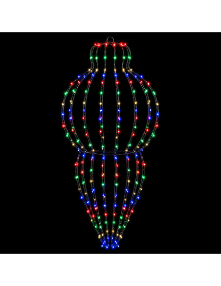 Luce a punta di Natale 320 LED Multicolore Diam. 40 x 75 cm