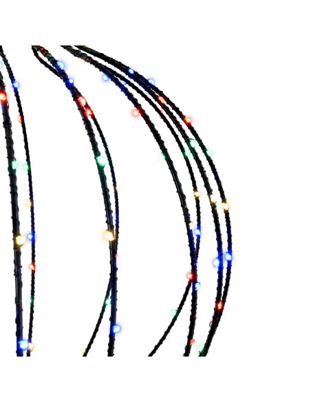 Luce a punta di Natale 320 LED Multicolore Diam. 40 x 75 cm