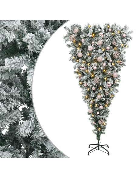 Albero di Natale artificiale rovesciato con rami snodati 120 cm