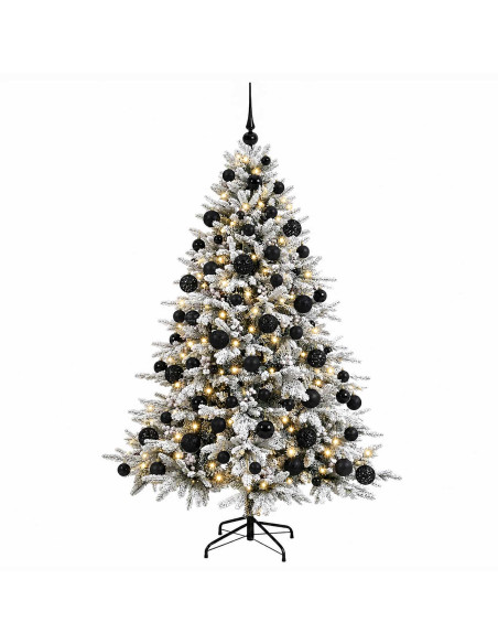 Albero di Natale artificiale con palline 240 cm 300 LED