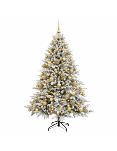 Albero di Natale artificiale con palline 240 cm 300 LED 2