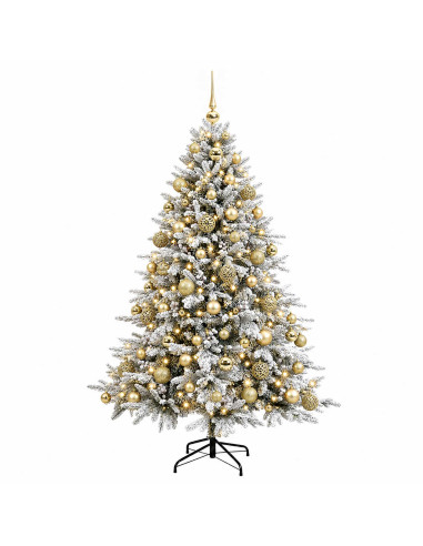 Albero di Natale artificiale con palline 240 cm 300 LED