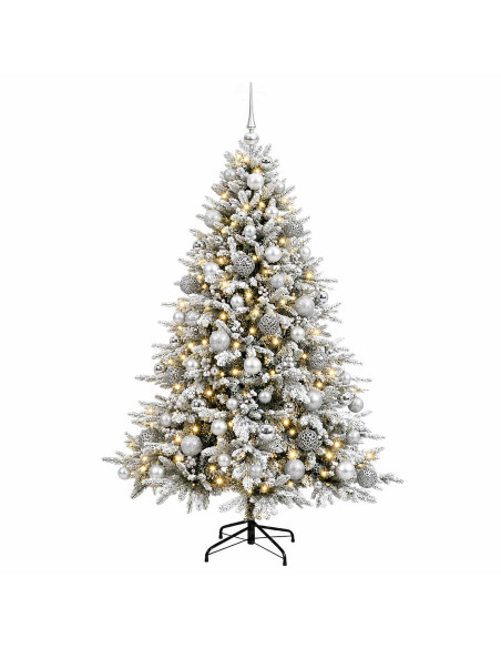 Albero di Natale artificiale con palline 240 cm 300 LED