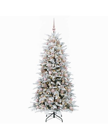 Albero di Natale Artificiale con Rami Pieghevoli 210 cm 300 LED