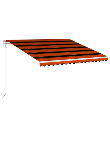 Tenda da Sole Retrattile Automatica 450x300 cm Arancione e Marrone