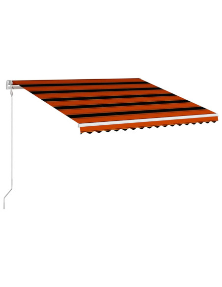 Tenda da Sole Retrattile Automatica 450x300 cm Arancione e Marrone