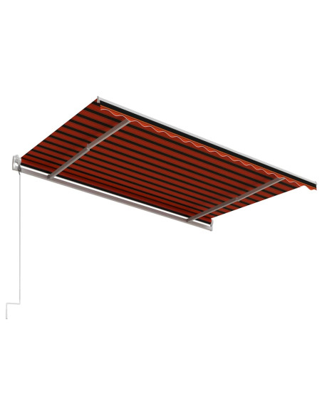 Tenda da Sole Retrattile Automatica 450x300 cm Arancione e Marrone