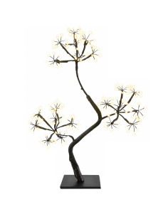 Albero di Natale a LED a forma di S 2 pz Nero 45 cm Plastica 2