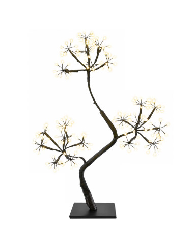 Albero di Natale a LED a forma di S 2 pz Nero 45 cm Plastica