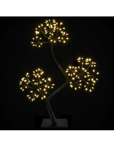 Albero di Natale a LED a forma di S 2 pz Nero 45 cm Plastica
