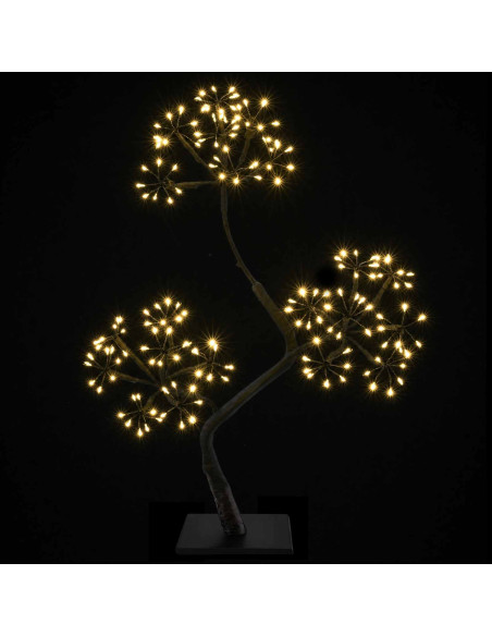 Albero di Natale a LED a forma di S 2 pz Nero 45 cm Plastica