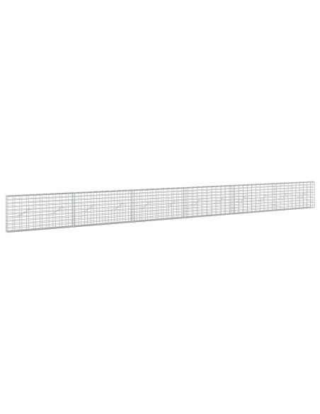 Gabione con Filo da 3,5 mm e Rete da 5x10 cm 600x10x50 cm