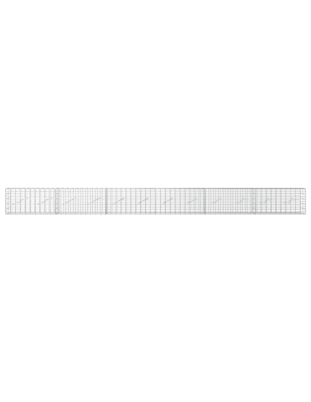Gabione con Filo da 3,5 mm e Rete da 5x10 cm 600x10x50 cm