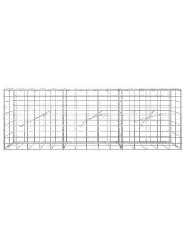 Gabione con Filo da 3,5 mm e Rete da 5x10 cm 150x10x50 cm
