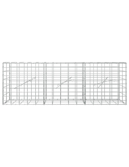 Gabione con Filo da 3,5 mm e Rete da 5x10 cm 150x10x50 cm
