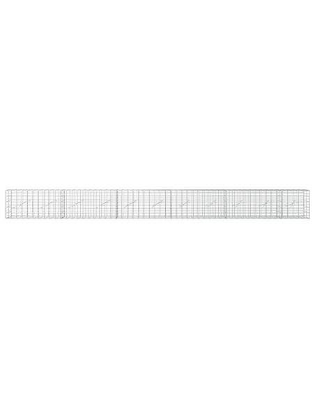 Gabione con Filo da 3,5 mm e Rete da 5x10 cm 550x10x50 cm