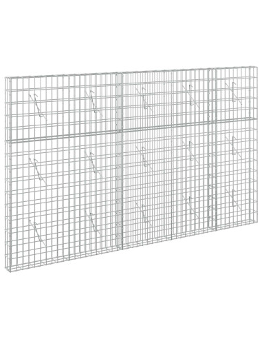 Gabione con Filo da 3,5 mm e Rete da 5x10 cm 250x10x150 cm