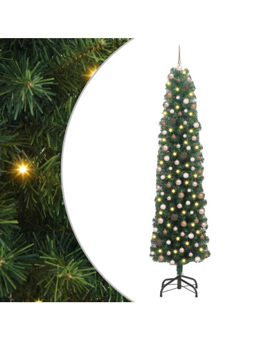 Albero di Natale artificiale con 300 LED Verde 210 cm